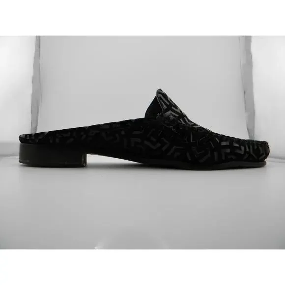 Sesto Meucci Women's Black Leather Slides Slip On Mules Made in Italy Size 11 N - Picture 8 of 11